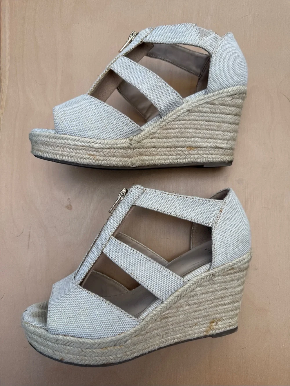Boho Espadrille Wedge Zip Front Sandals 8 A New Day Carla Coastal Beach Resort